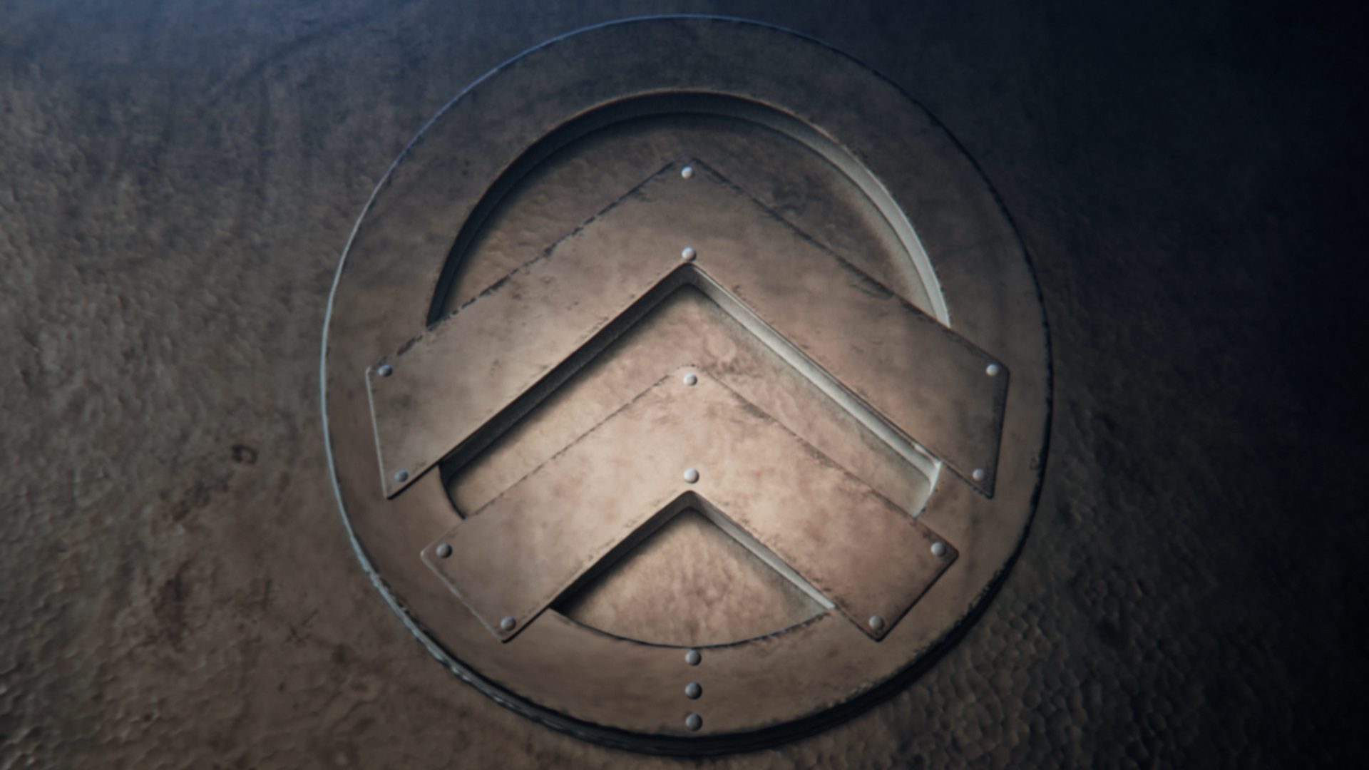 Citroen chevrons in wood on the chariot to be featured in the upcoming Asterix film.