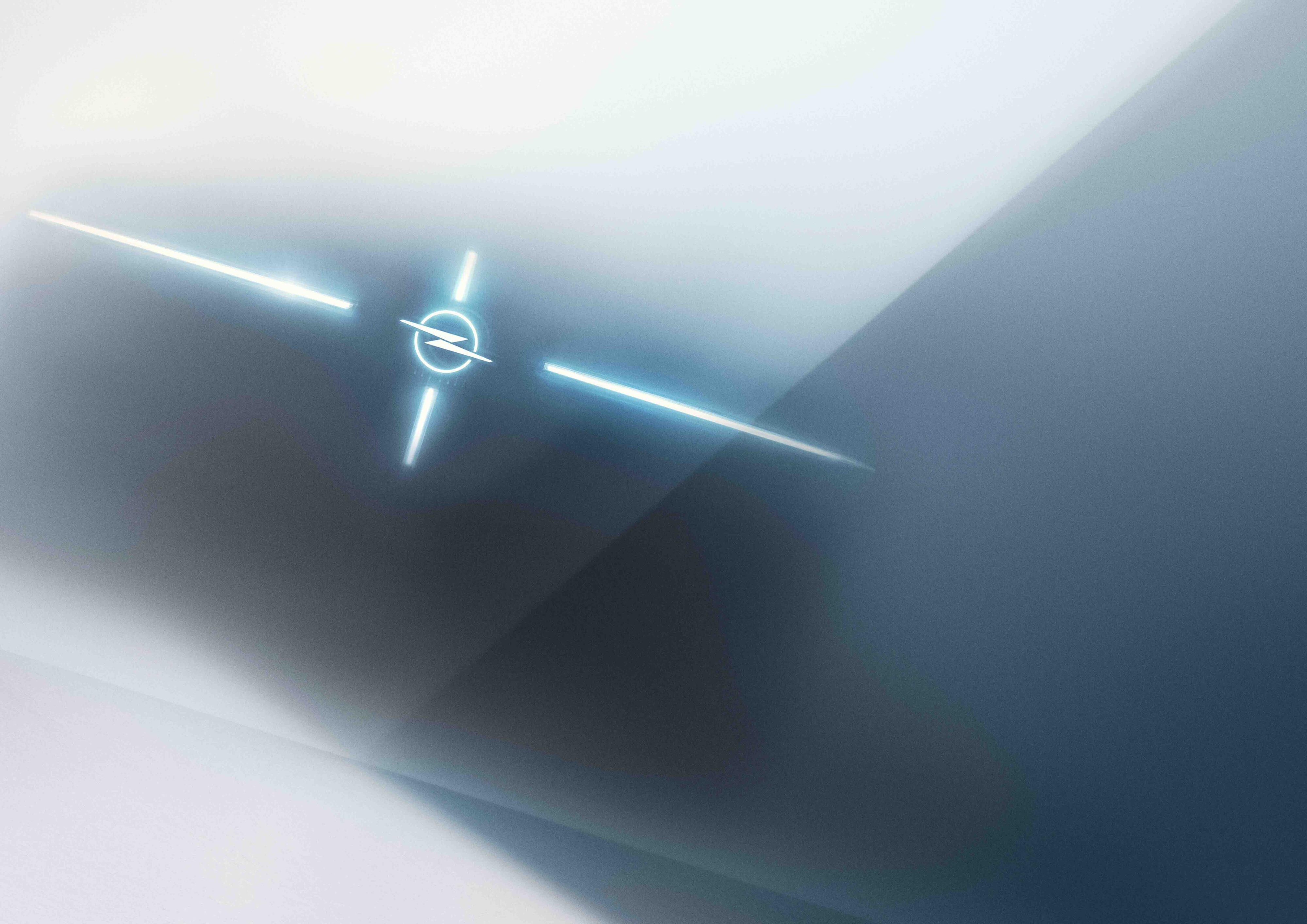 Opel 'Blitz' logo set in a reimagined version of the brand's "compass" design philosophy.