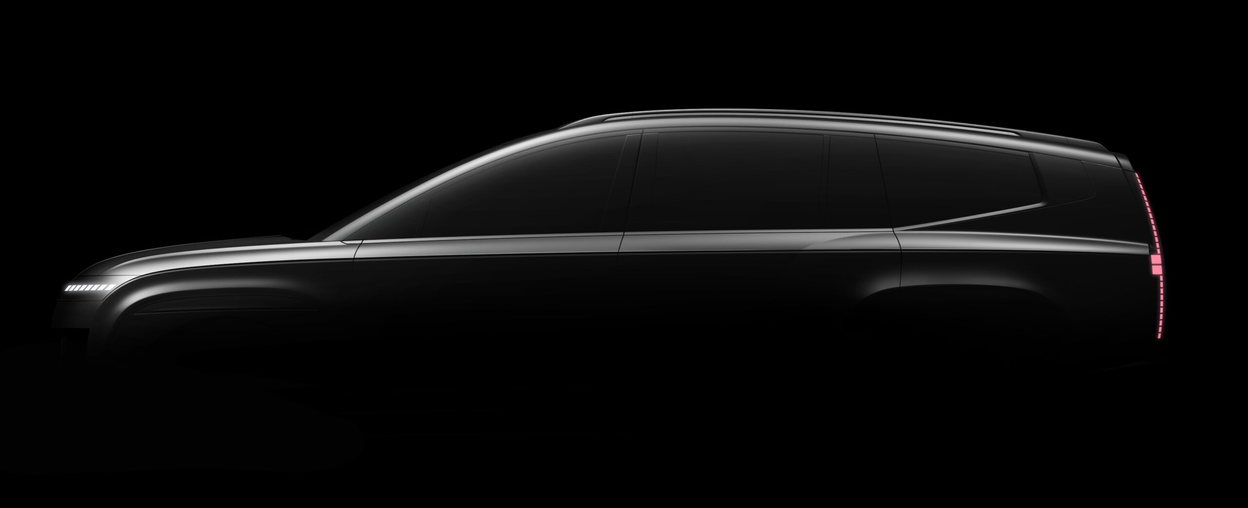 Teaser image of the side view of a Hyundai IONIQ 9.