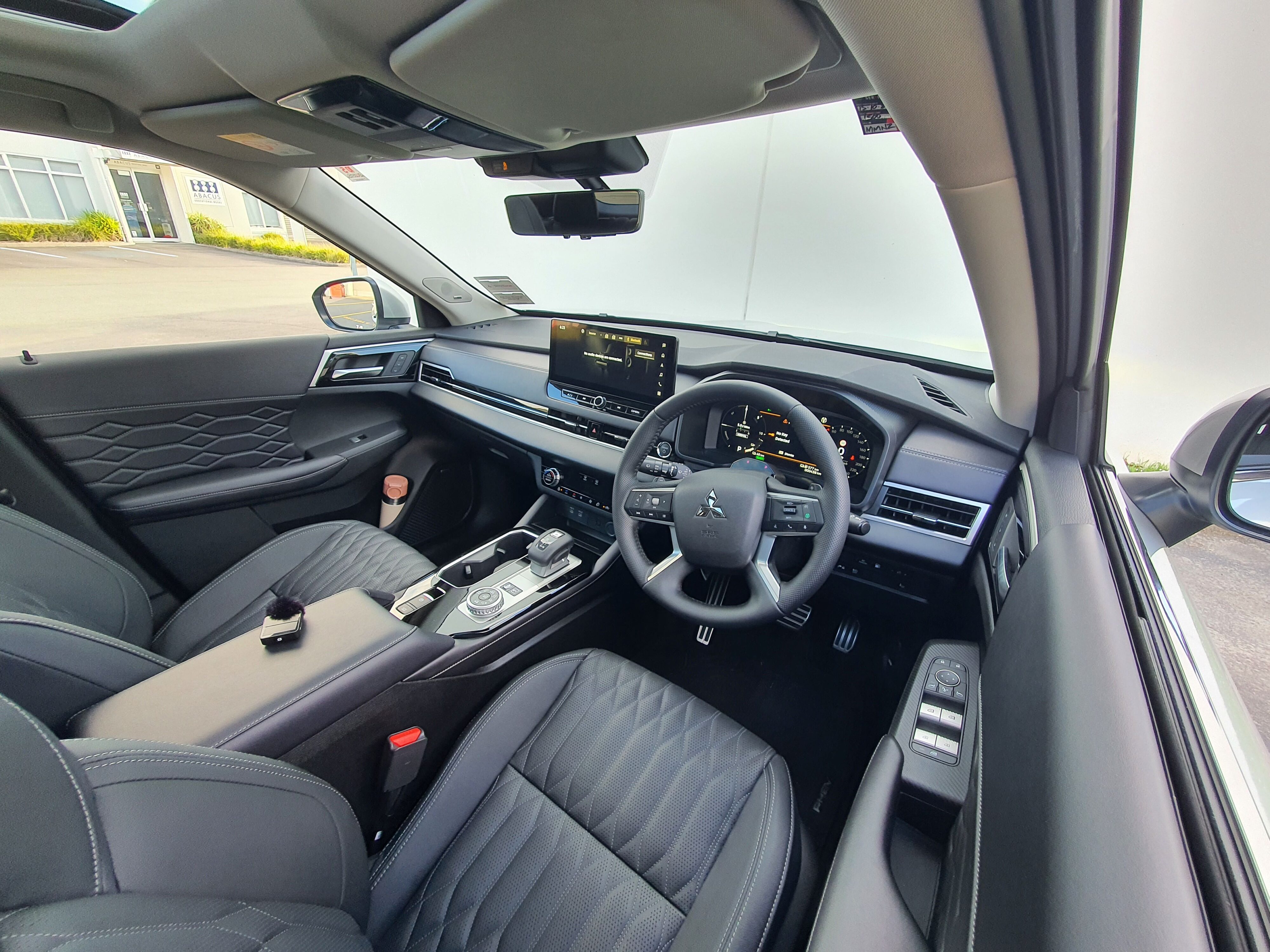 Interior view of a 2025 Mitsubishi Outlander VRX PHEV.